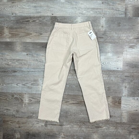 NWT Frank & Eileen Kinsale Blush Pink Cotton Blend Cropped Raw Hem Pants Sz 0 - Picture 3 of 14